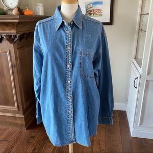Levi’s Oversized Denim Button Down Long Sleeve Shirt
